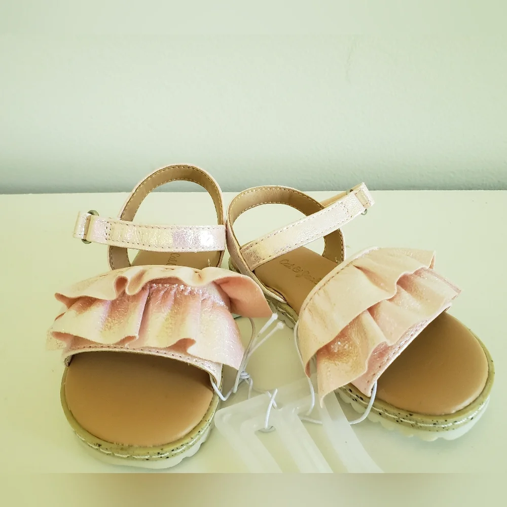 COPY - Toddler Girls' Pink Abigail Footbed Sandals Suze 6